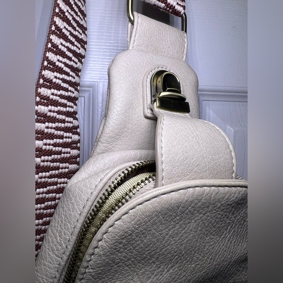 Urban Expressions | Textured Crossbody Sling Bag | Faux Leather | Adjustable - Picture 7 of 13
